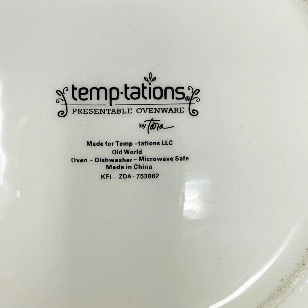 Temp-tations Old World Blue Bundt Cake Pan and Serving Tray Set  *flaw*see pics